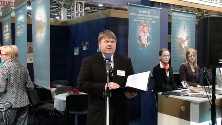 Dr. Szűcs Lajos az Utazás Kiállítás megnyitóünnepségén