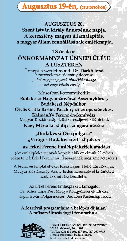 Erkel Emlékplakett átadás 