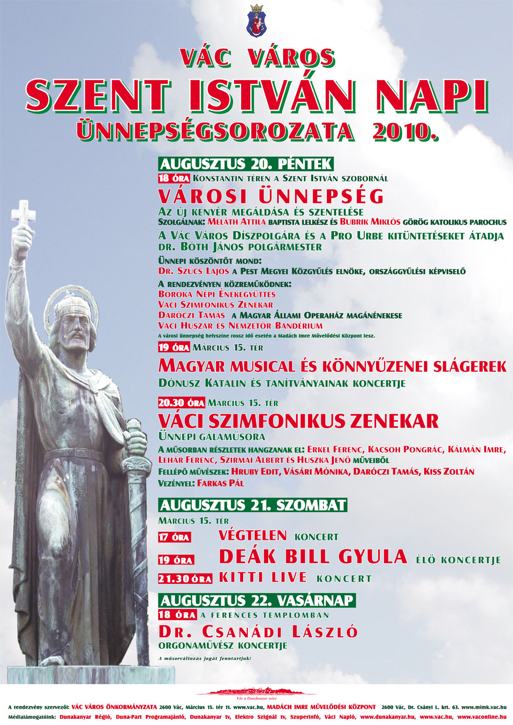 Augusztus 20-i ünnep Vácott 